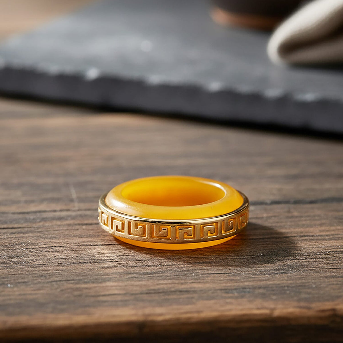 Mega Clearance Deal Do not Miss Out-  Honey Jade Ring in Yellow Gold Plated Sterling Silver 25.00 Ct. 8245767 3