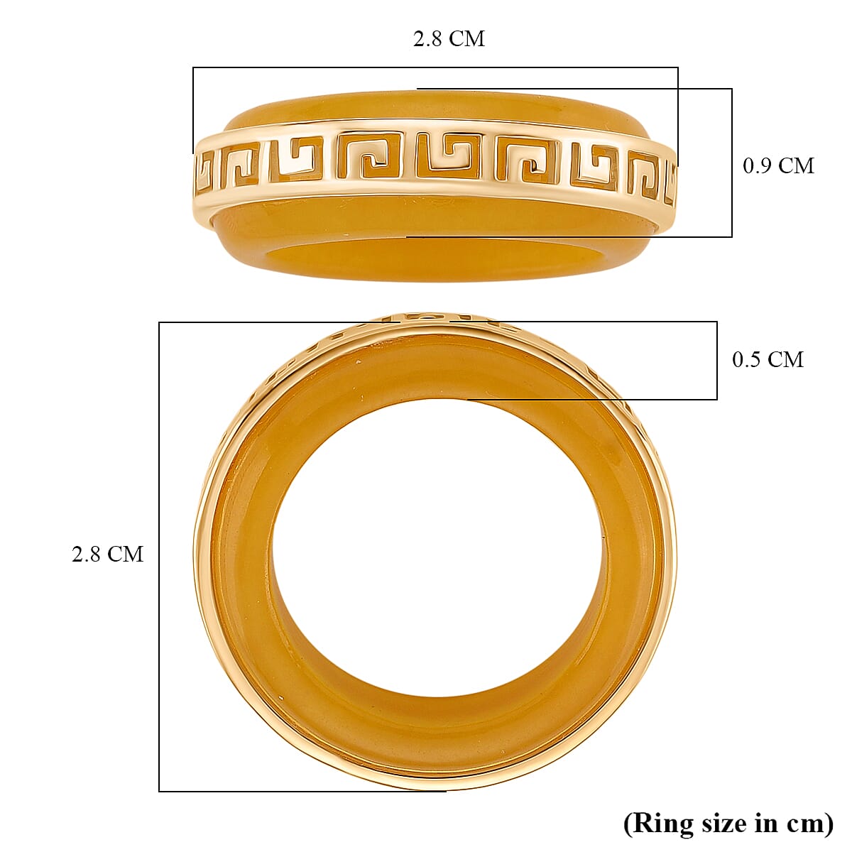 Mega Clearance Deal Do not Miss Out-  Honey Jade Ring in Yellow Gold Plated Sterling Silver 25.00 Ct. 8245767 6