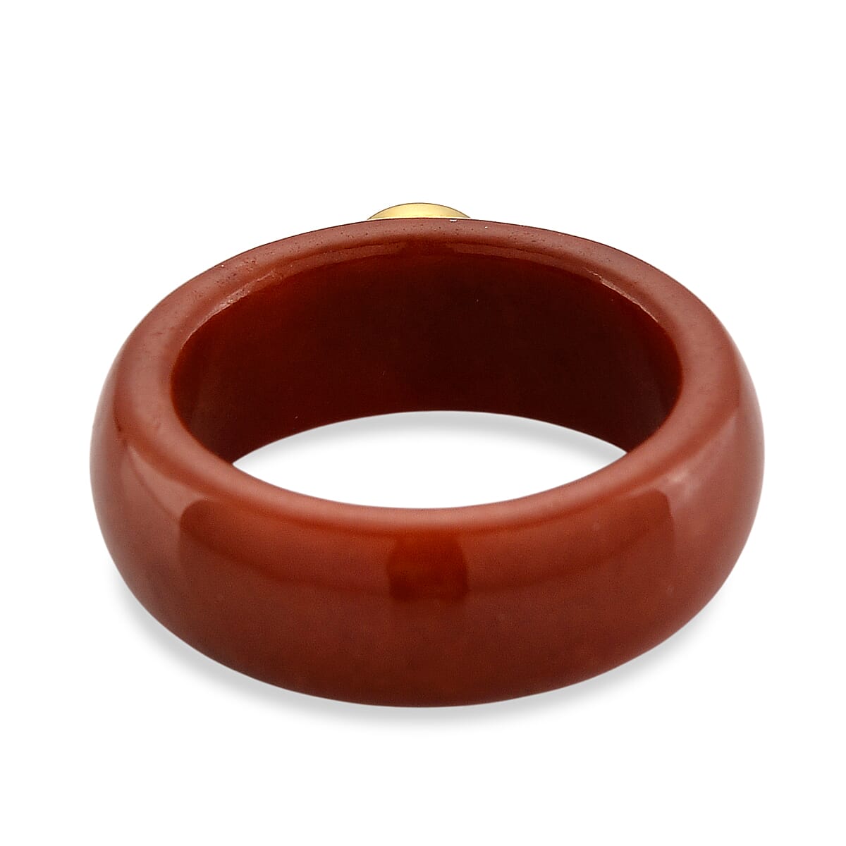 D'Joy Enhanced Red Jade &amp; Red Garnet Ring in Yellow Gold Plated Sterling Silver 23.37 Ct. 8258857 4