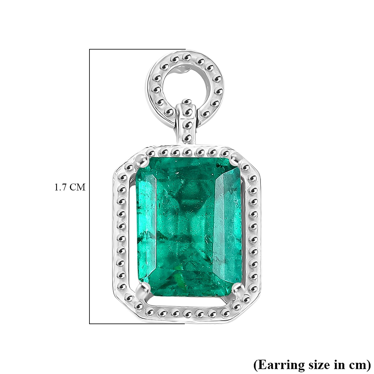 D'Joy Emeraldine Triplet Quartz Dangling Earring in Platinum Overlay Sterling Silver 3.72 Ct. 8244894 6