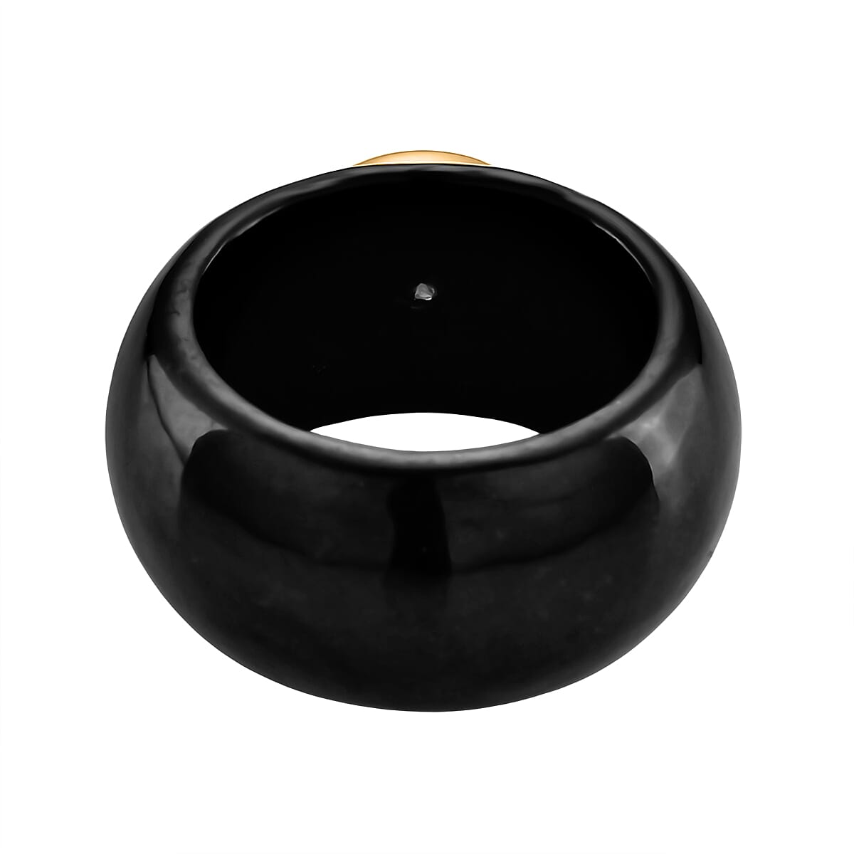 D'Joy Ethiopian Opal &amp; Boots Black Jade Ring in Yellow Gold Plated Sterling Silver 37.94 Ct. 8257304 4