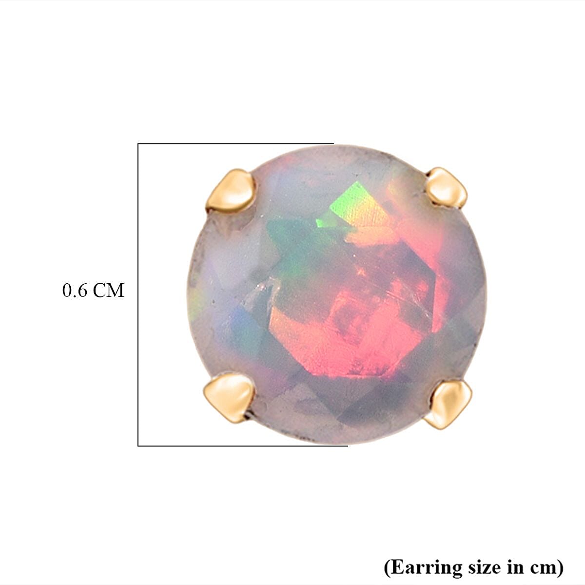 D'Joy Ethiopian Opal Earring in Yellow Gold Plated Sterling Silver 1.00 Ct. 8273286 7