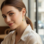 D'Joy Ethiopian Opal Earring with Lever Back in Yellow Gold Plated Sterling Silver 1.53 Ct.