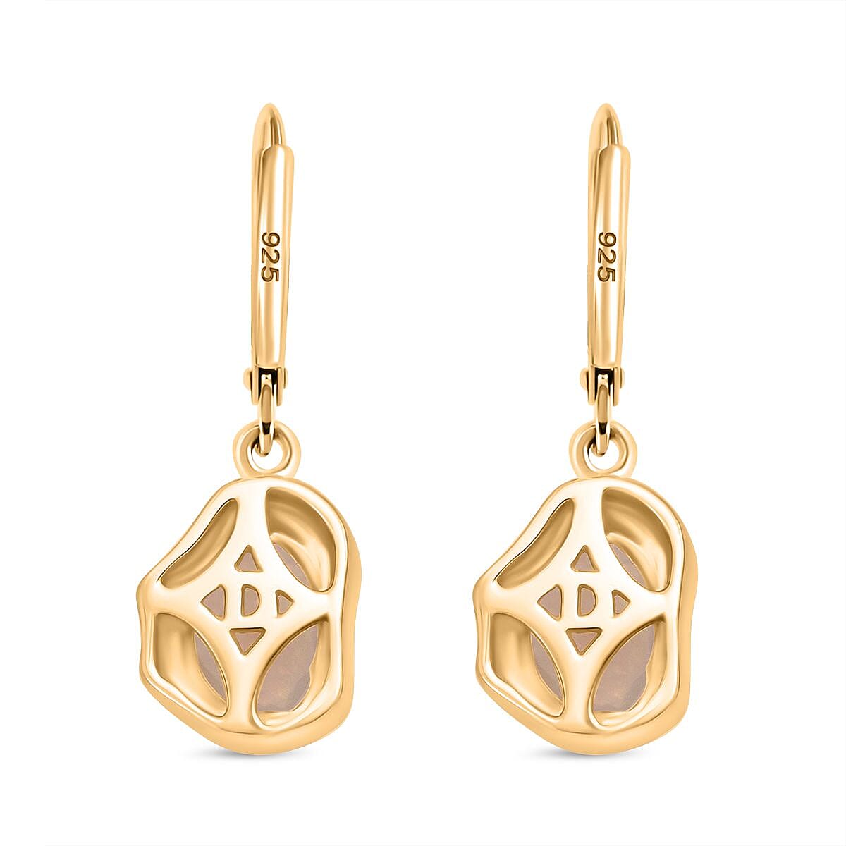D'Joy Ethiopian Opal Earring with Lever Back in Yellow Gold Plated Sterling Silver 1.53 Ct. 8287069 4