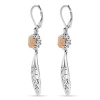 D'Joy Ethiopian Opal Earring with Lever Back in Rhodium Overlay Sterling Silver 1.50 Ct, Silver Wt. 5.80 Gms.