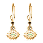 D'Joy Faceted Ethiopian Opal Drop Earrings with Lever Back in Yellow Gold Plated Sterling Silver.