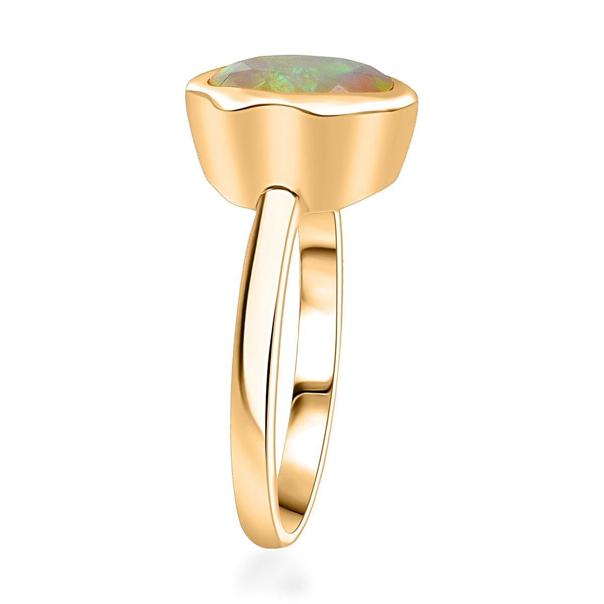D'Joy Ethiopian Opal Ring in Yellow Gold Plated Sterling Silver 1.12 Ct. 8286965 3