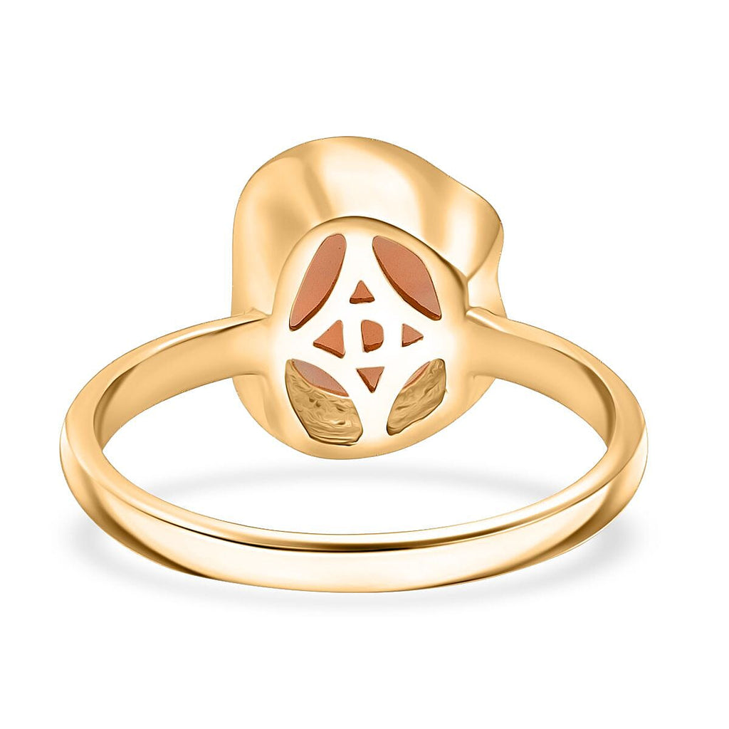 D'Joy Ethiopian Opal Ring in Yellow Gold Plated Sterling Silver 1.12 Ct.