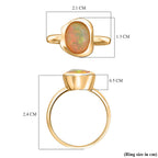 D'Joy Ethiopian Opal Ring in Yellow Gold Plated Sterling Silver 1.12 Ct.