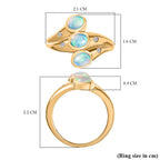 D'Joy Ethiopian Opal, White Zircon 3 Stone Ring in 18K YG VermeilSterling Silver  0.770  Ct.