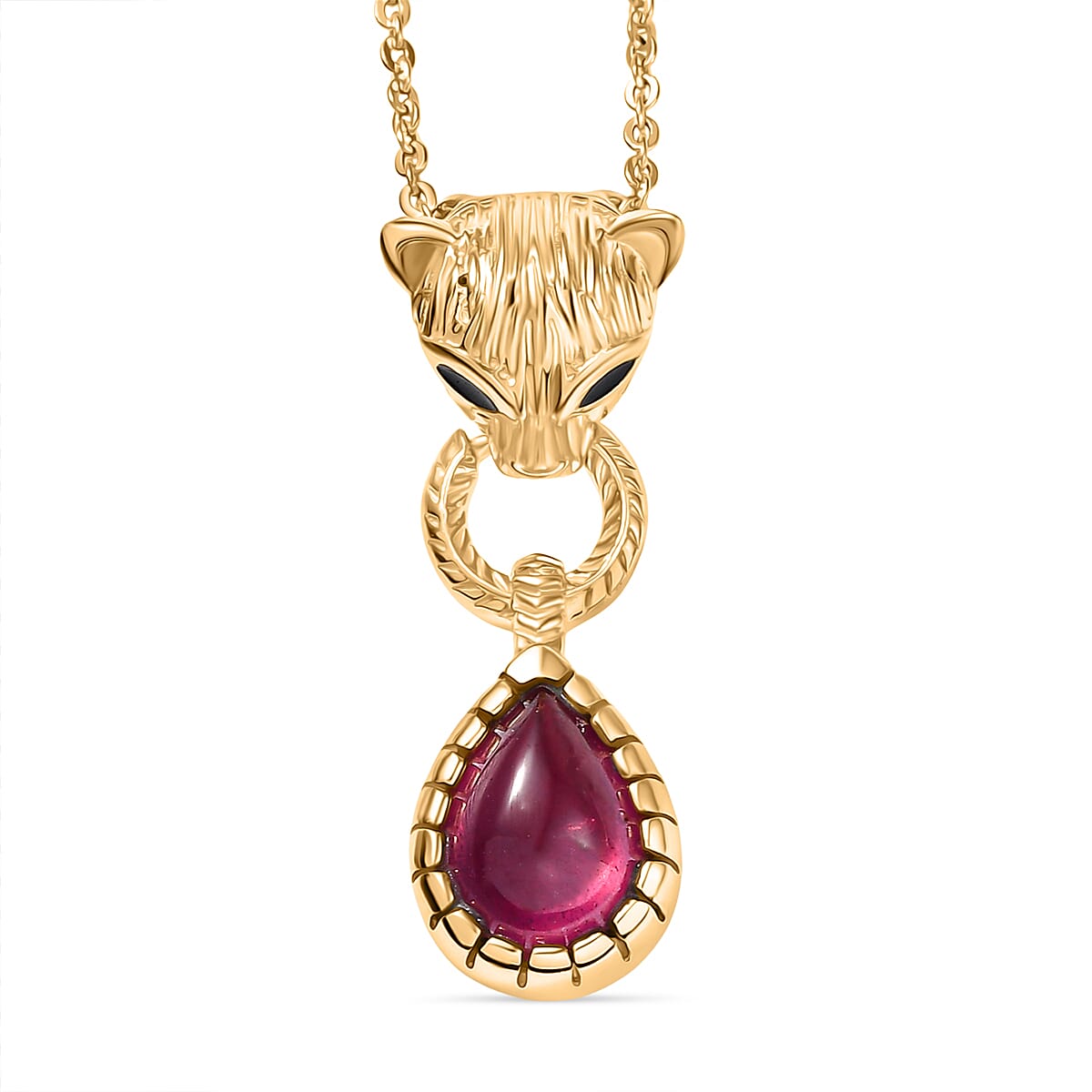 D'Joy Cabo Delgado Ruby Pendant with Chain (Size 20) in Yellow Gold Plated Sterling Silver 1.82 Ct. 4421941 0