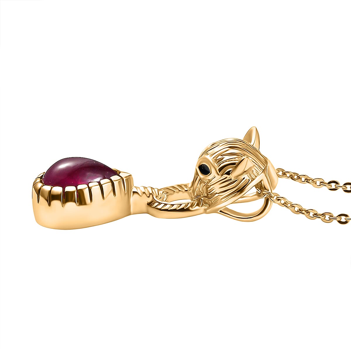D'Joy Cabo Delgado Ruby Pendant with Chain (Size 20) in Yellow Gold Plated Sterling Silver 1.82 Ct. 4421941 3