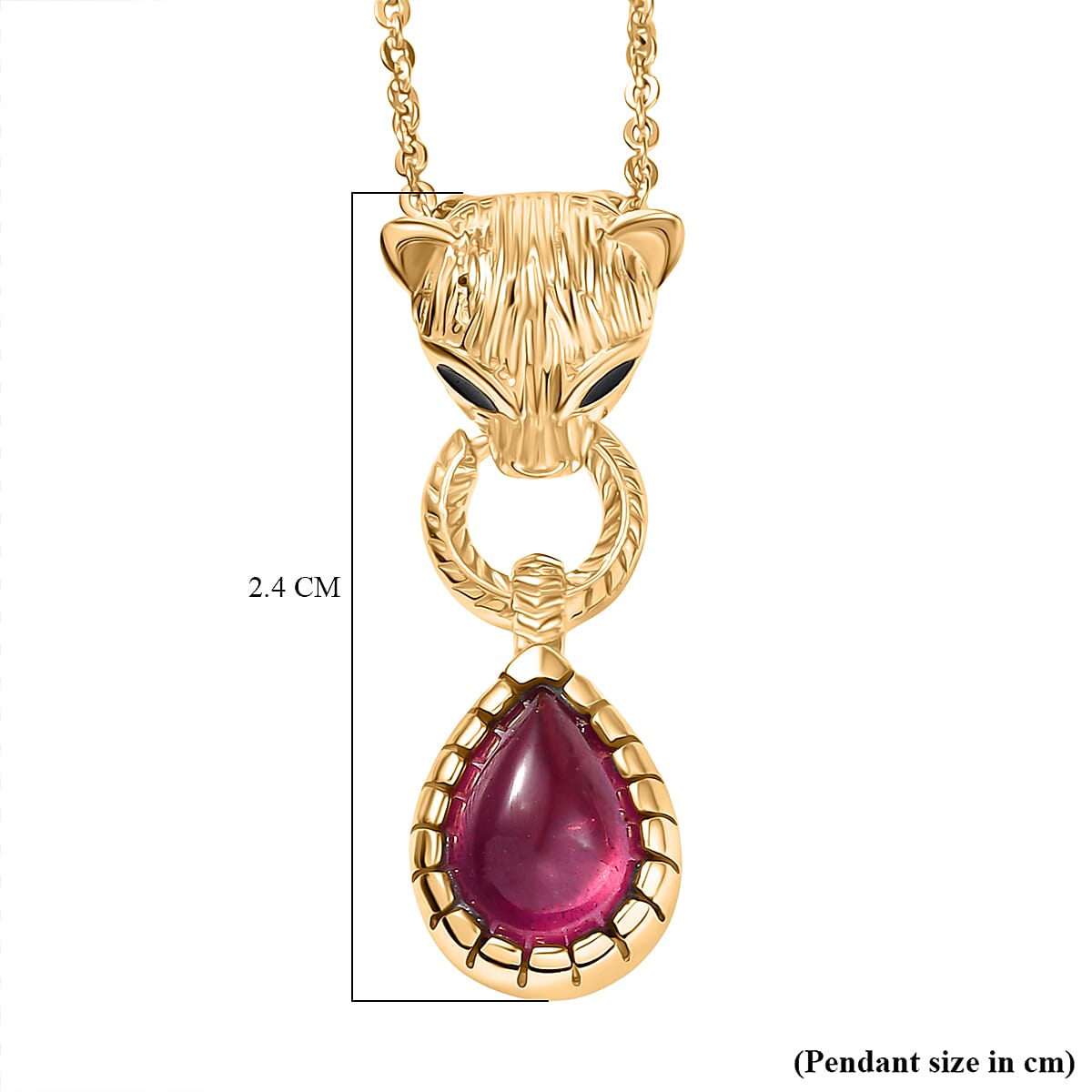 D'Joy Cabo Delgado Ruby Pendant with Chain (Size 20) in Yellow Gold Plated Sterling Silver 1.82 Ct. 4421941 6