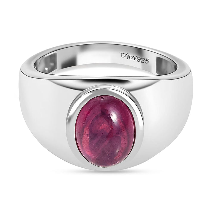 D'Joy Cabo Delgado Ruby Solitaire Ring in Rhodium Overlay Sterling Silver 3.15 Ct. 8271658 1