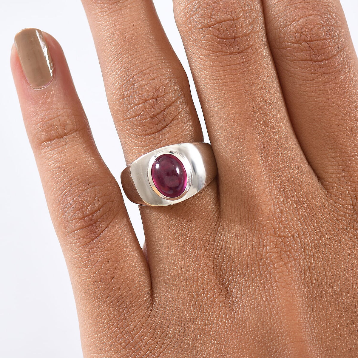 D'Joy Cabo Delgado Ruby Solitaire Ring in Rhodium Overlay Sterling Silver 3.15 Ct. 8271657 3