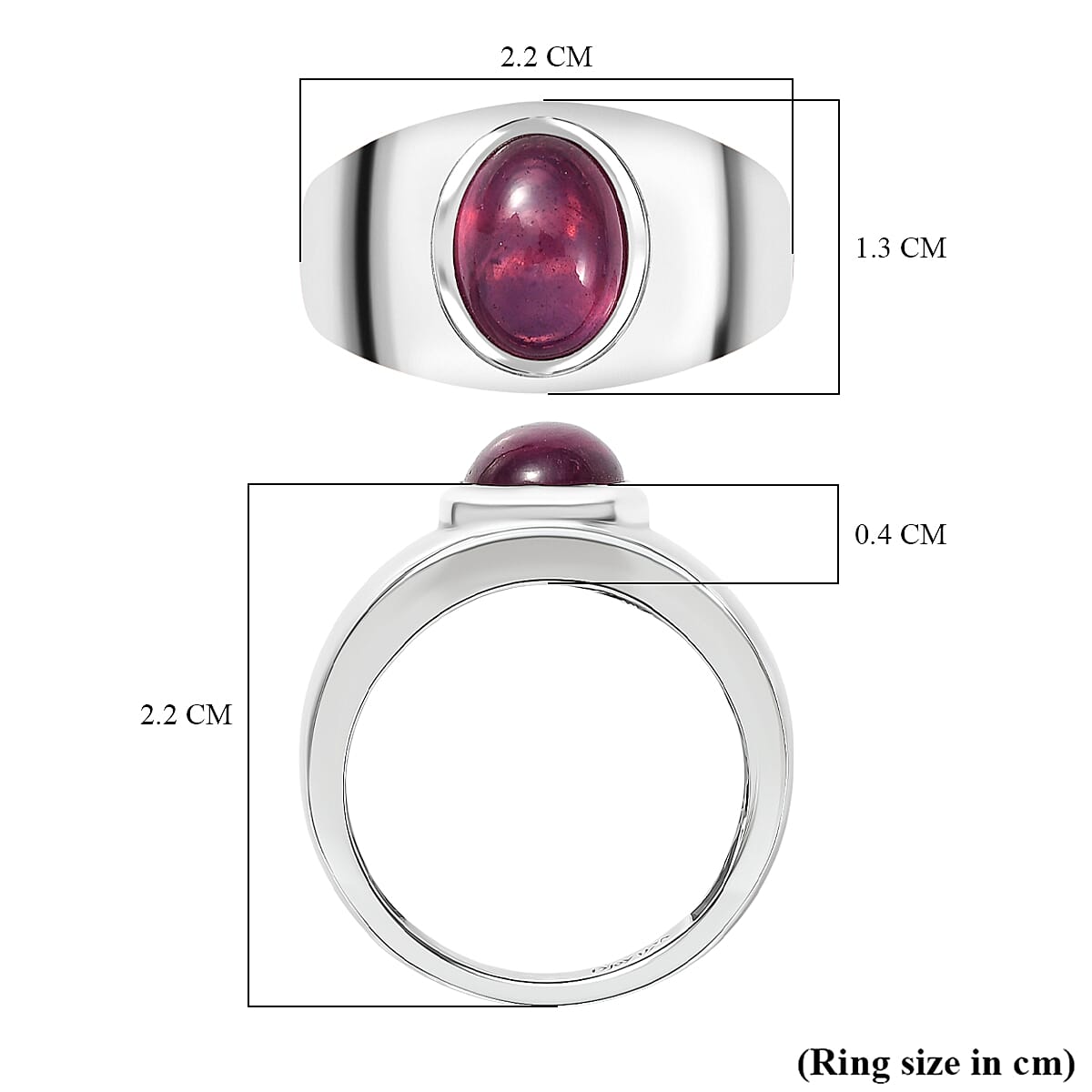D'Joy Cabo Delgado Ruby Solitaire Ring in Rhodium Overlay Sterling Silver 3.15 Ct. 8271657 6