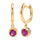 Ruby Hoop Earrings