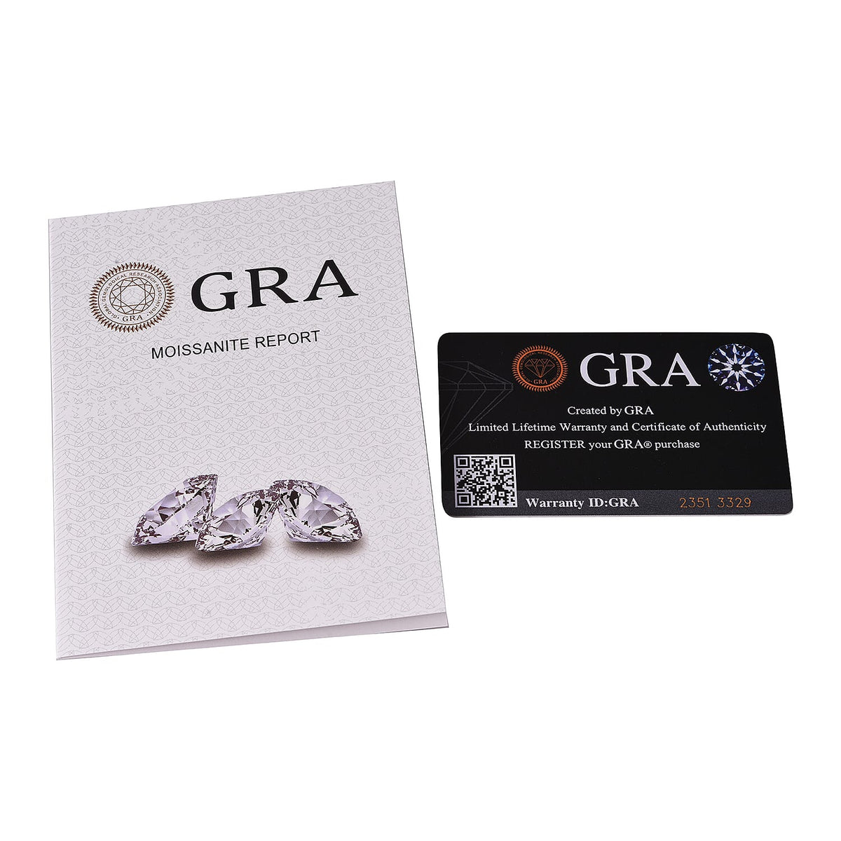D'Joy - GRA Certified Moissanite Solitaire Stud Earring with Push Back in Rhodium Overlay Sterling Silver 3.80 Ct. V32513908 5