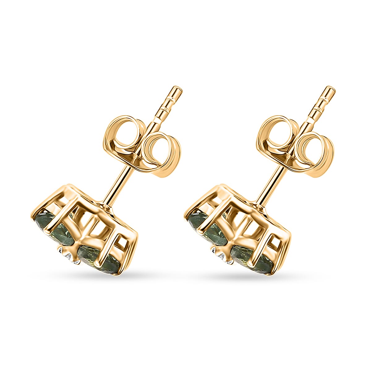 D'Joy Green Apatite, White Zircon Living Creature Earring in 18K YG VermeilSterling Silver  1.436  Ct. 8288401 4