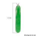 D'Joy Enhanced Green Jade Beads Earring with Clasp in Rhodium Overlay Sterling Silver 75.00 Ct.