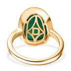 D'Joy Green Onyx Solitaire Ring in 18K YG PlatingSterling Silver  7.331  Ct.