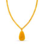 D'Joy Honey Jade Beads Necklace (Size 20 - 2 Ext) in Sterling Silver 364.50 Ct.