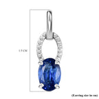 Natural Kashmir Kyanite Dangling Earring in Platinum Overlay Sterling Silver 1.16 Ct.