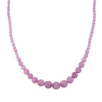 Rare Find- Natural Kunzite Necklace (Size - 20) with Magnetic Lock in Rhodium Overlay Sterling Silver 270.00 Ct.