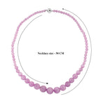 Rare Find- Natural Kunzite Necklace (Size - 20) with Magnetic Lock in Rhodium Overlay Sterling Silver 270.00 Ct.