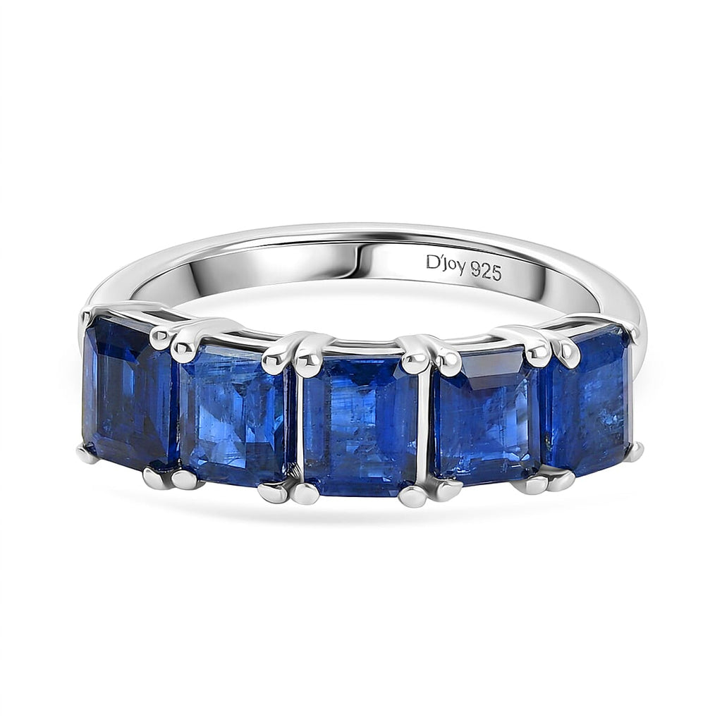 D'Joy AAA Kyanite 5 Stone Ring in Platinum Overlay Sterling Silver 2.44 Ct.