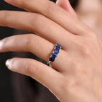 D'Joy AAA Kyanite 5 Stone Ring in Platinum Overlay Sterling Silver 2.44 Ct.