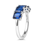 D'Joy AAA Kyanite 5 Stone Ring in Platinum Overlay Sterling Silver 2.44 Ct.