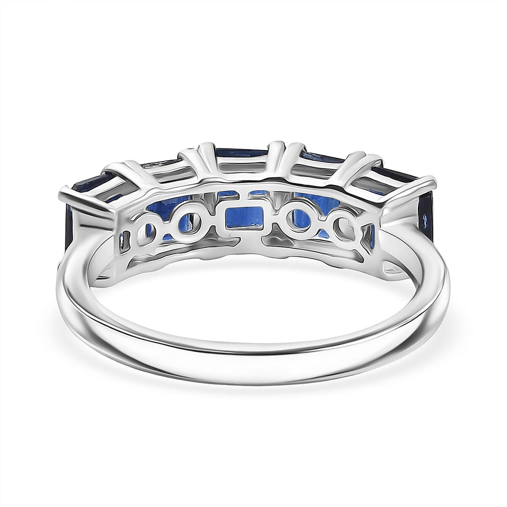 D'Joy AAA Kyanite 5 Stone Ring in Platinum Overlay Sterling Silver 2.44 Ct.