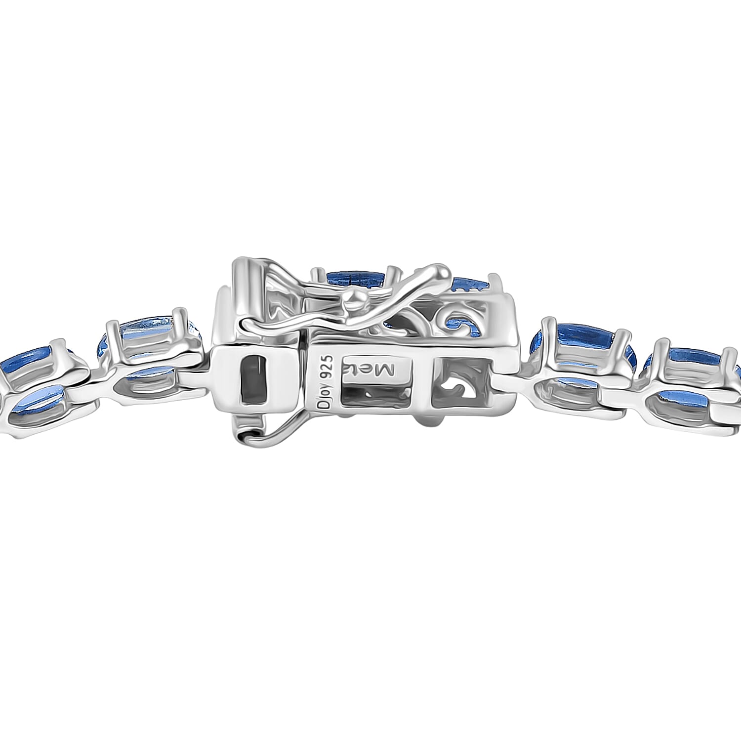 D'Joy Kyanite Tennis Bracelet (Size - 8) with GB Lock Box in Rhodium Overlay Sterling Silver 13.14 Ct. 8483503 4