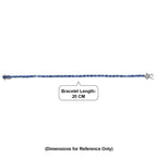 D'Joy AAA Kyanite Bracelet (Size - 8) with GB Lock Box in Rhodium Overlay Sterling Silver 13.14 Ct.