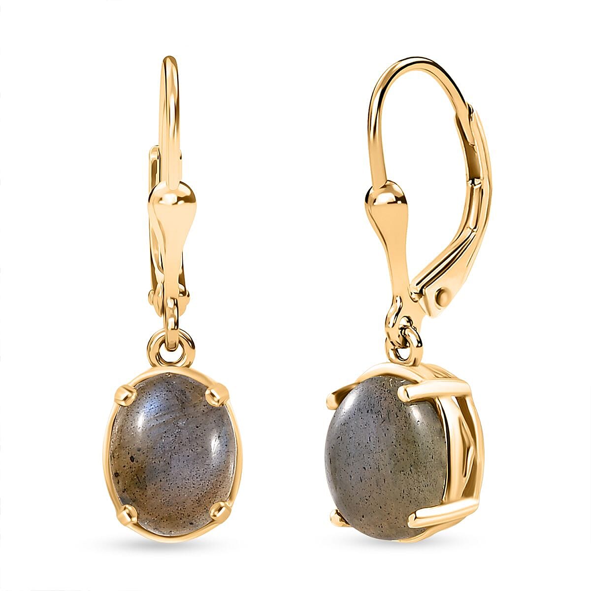 D'Joy Labradorite Earring in Yellow Gold Plated Sterling Silver 3.83 Ct. 8247520 0