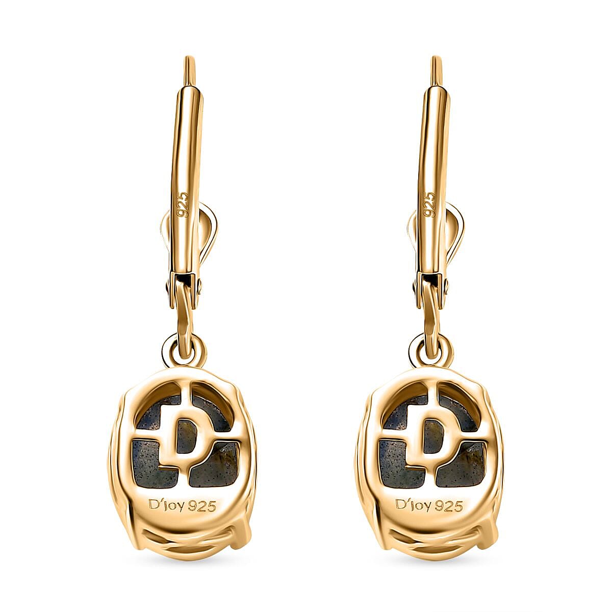 D'Joy Labradorite Earring in Yellow Gold Plated Sterling Silver 3.83 Ct. 8247520 5