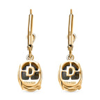 D'Joy Labradorite Earring in Yellow Gold Plated Sterling Silver 3.83 Ct.