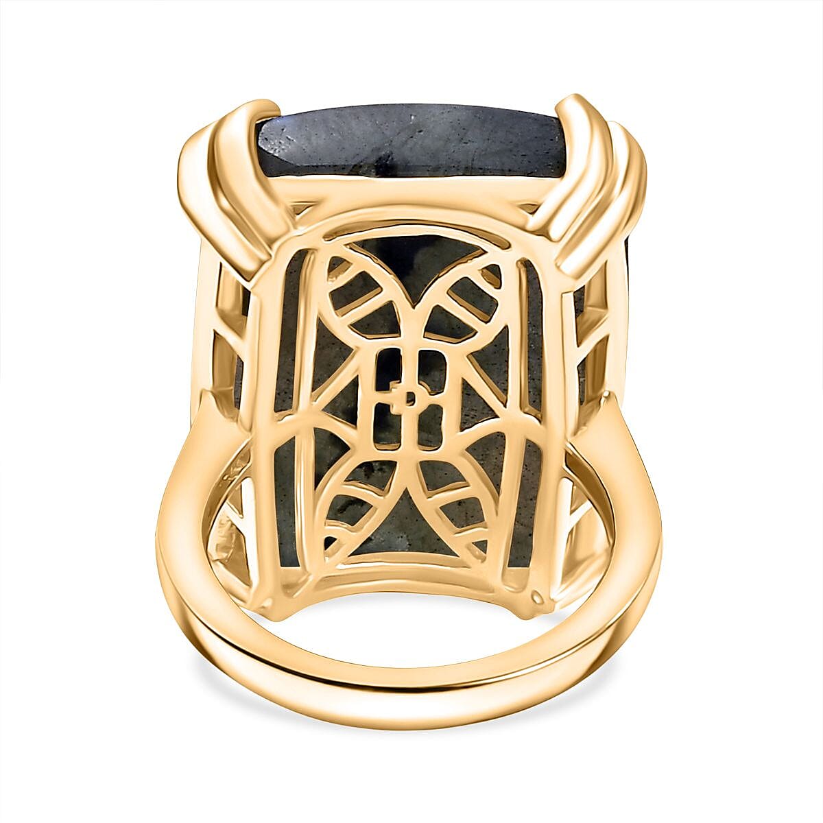 D'Joy Labradorite Ring in 18K Yellow Gold Plating Sterling Silver 31.56 Ct, Silver Wt. 5.23 Gms. 8265675 5