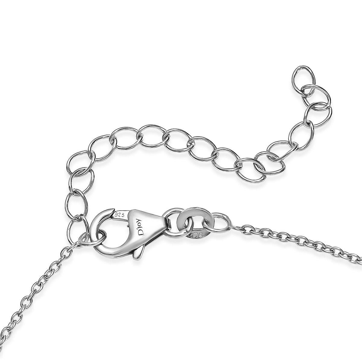 D'Joy - Natural Larimar Bracelet (Size - 7.5+2 Ext) in Rhodium Overlay Sterling Silver 45.00 Ct. V32519136 4