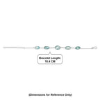 D'Joy - Larimar Beads Bracelet (Size - 7.5-2 Ext) in Rhodium Overlay Sterling Silver 45.00 Ct.