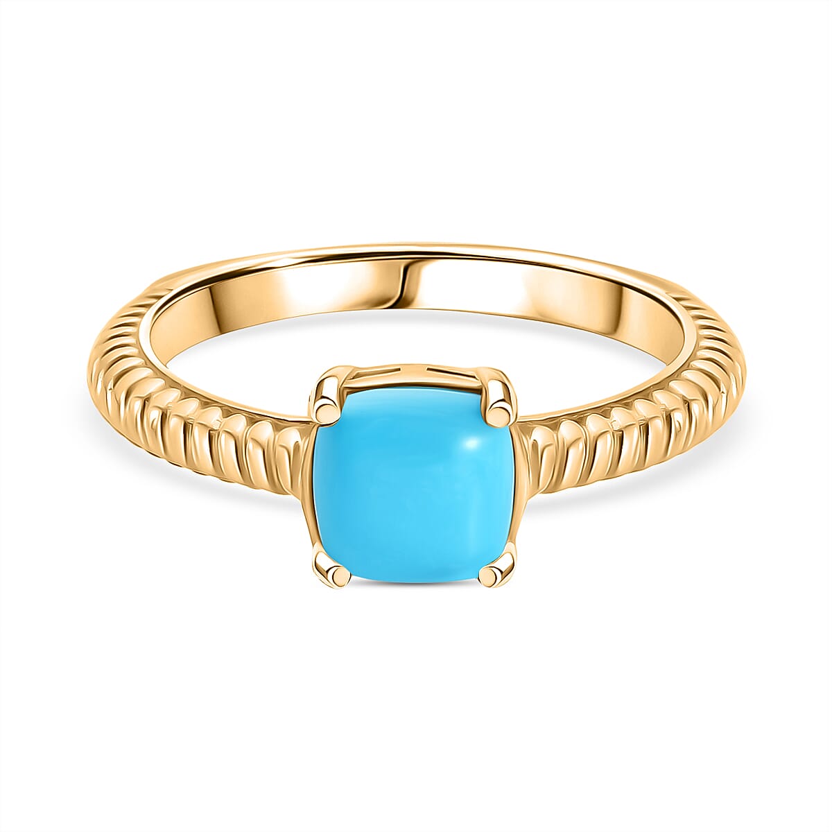 D'joy Sleeping Beauty Turquoise Ring in Yellow Gold Plating Sterling Silver 8231470 0