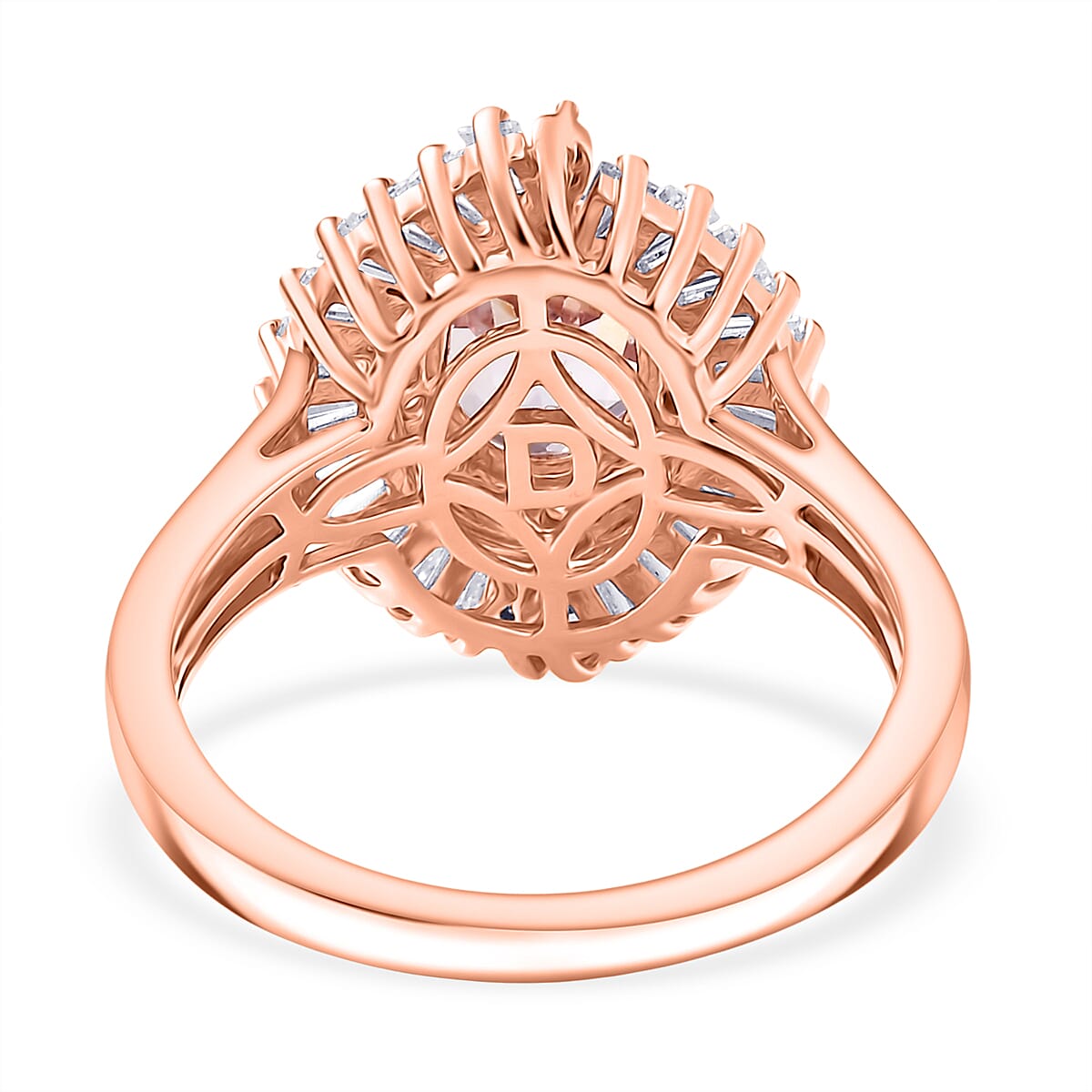 D'Joy Martha Rocha Kunzite, Moissanite Halo Ring in 18K Vermeil Rose Gold Plated Sterling Silver  2.49  Ct. 8251671 5