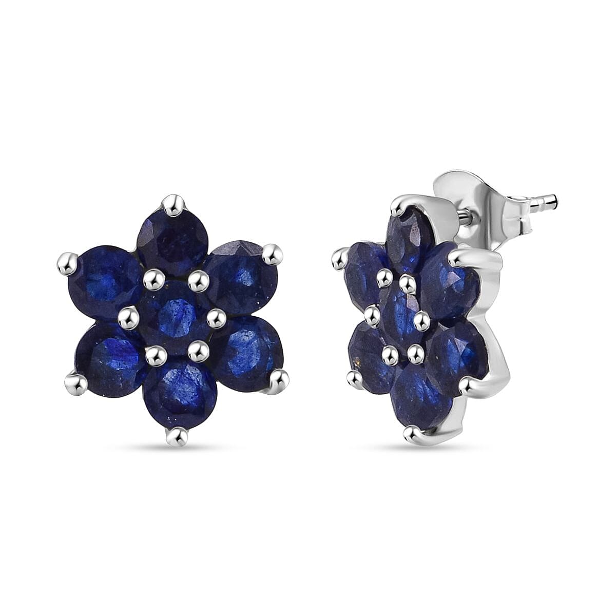 D'Joy Masoala Sapphire Earring in Rhodium Overlay Sterling Silver 2.38 Ct. 8282102 0