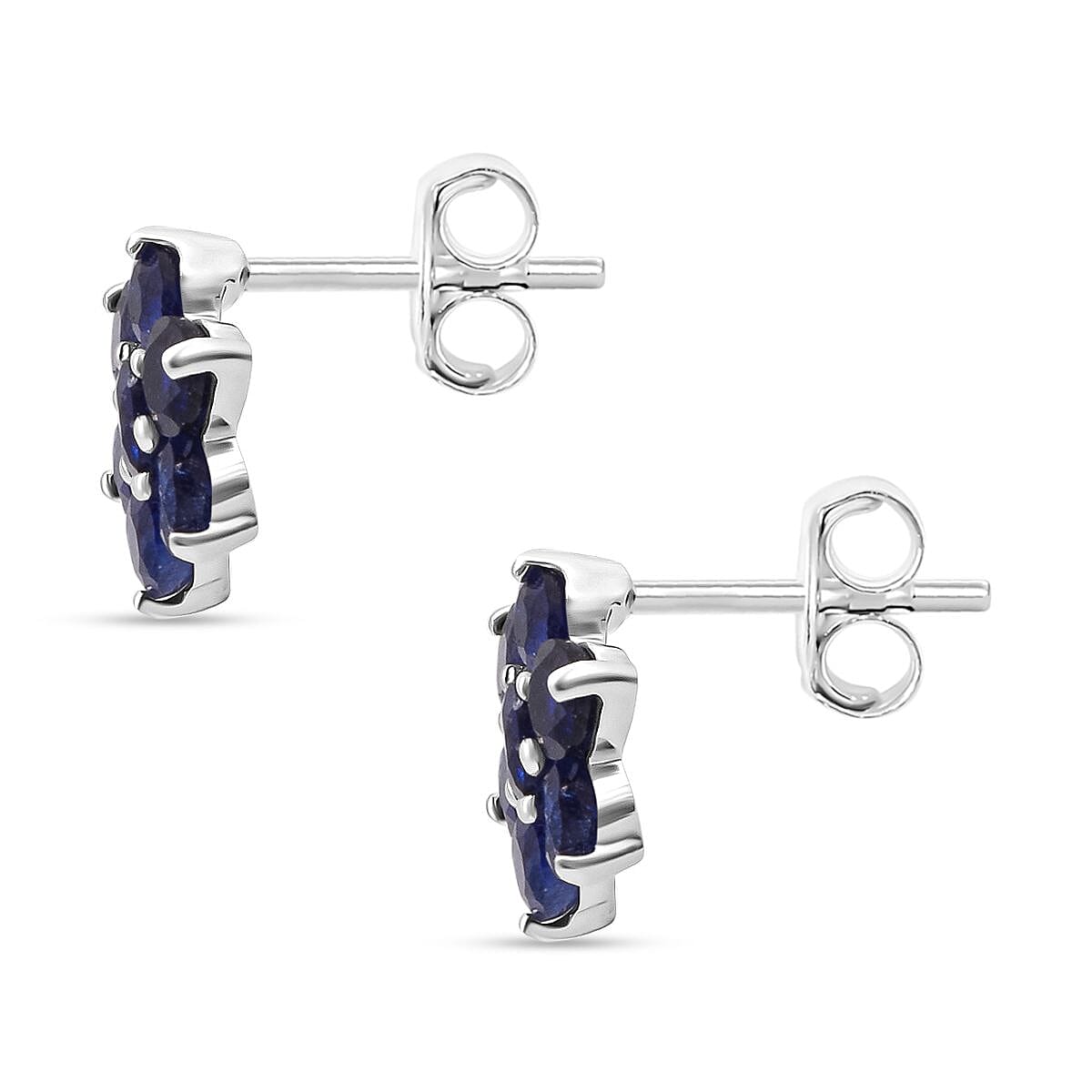D'Joy Masoala Sapphire Earring in Rhodium Overlay Sterling Silver 2.38 Ct. 8282102 3