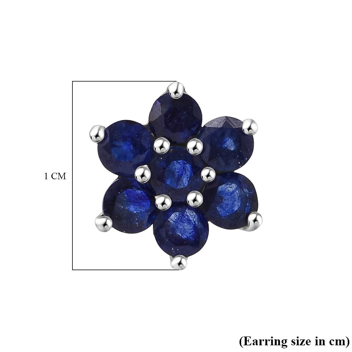 D'Joy Masoala Sapphire Earring in Rhodium Overlay Sterling Silver 2.38 Ct. 8282102 5