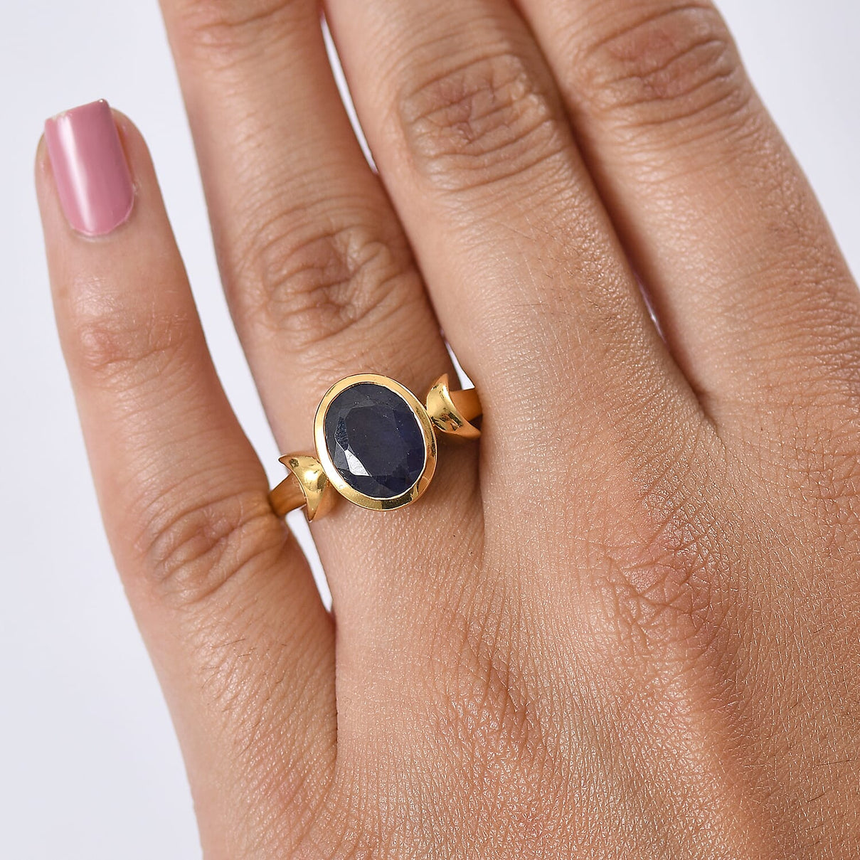 D'Joy Masoala Sapphire Ring in Yellow Gold Plated Sterling Silver 3.90 Ct. 8265831 2