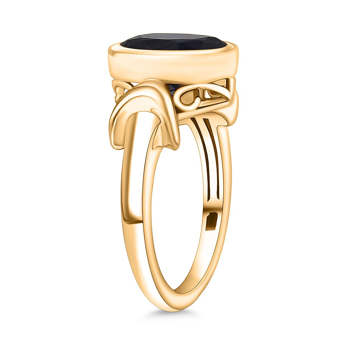 D'Joy Masoala Sapphire Ring in Yellow Gold Plated Sterling Silver 3.90 Ct. 8265831 3