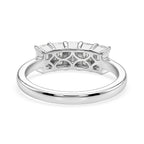 D'Joy - Moissanite 5 Stone Ring in Platinum Overlay Sterling Silver  1.37 Ct.