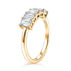 D'Joy - Moissanite 5 Stone Ring in Yellow Gold Plated Sterling Silver  1.37 Ct.